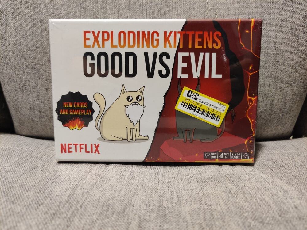 Exploding Kittens Good Vs Evil Card Game Sealed Netflix